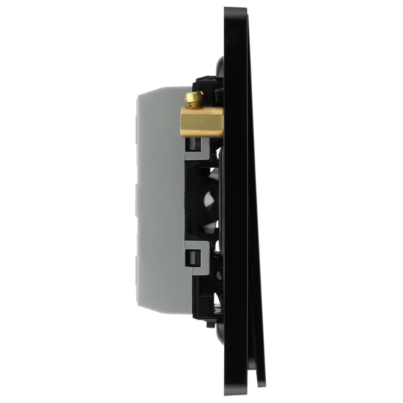 BG Electrical Evolve Satin Brass - Triple, 2 way switch, edge rocker