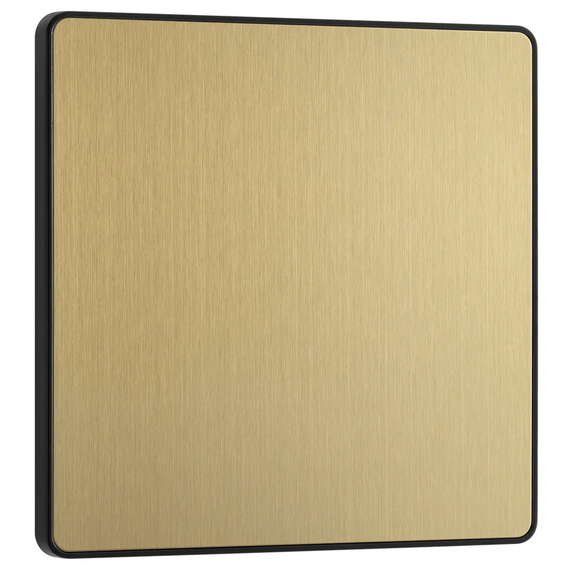 BG Electrical Evolve Satin Brass - Single, blank plate