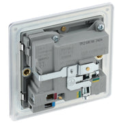 BG Electrical Flatplate Screwless Polished Chrome - Single, switched, single pole, with 1 x USB A + 1 x USB C