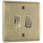 BG Electrical Nexus Metal Antique Brass - Triple pole, fused, fan isolator