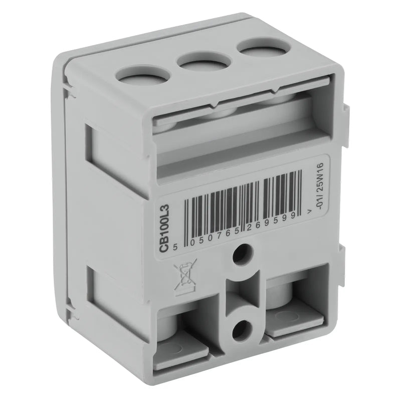 BG Circuit Protection Cp Connectors - 100A 5 Way Connector Block - L3 - Grey