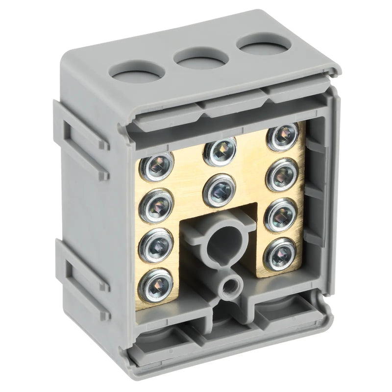BG Circuit Protection Cp Connectors - 100A 5 Way Connector Block - L3 - Grey
