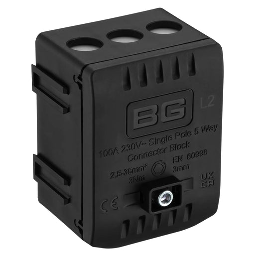 BG Circuit Protection Cp Connectors - 100A 5 Way Connector Block - L2 - Black
