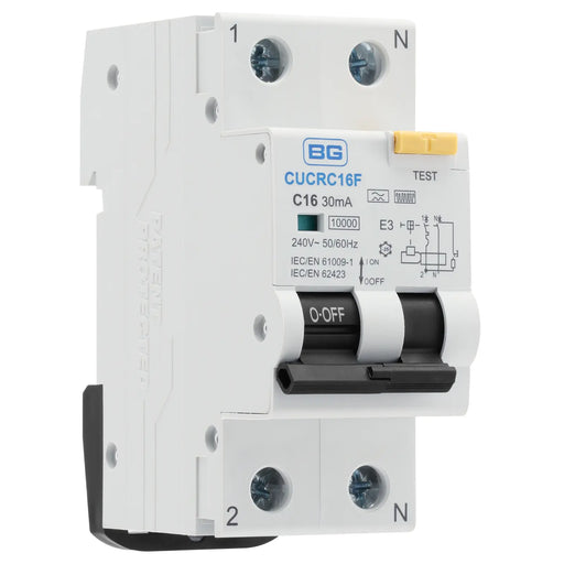 BG Circuit Protection RCBO - Bidirectional 16A C Curve RCBO Type F 2P