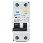 BG Circuit Protection RCBO - Bidirectional 32A C Curve RCBO Type F 2P