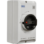 BG Circuit Protection Rotary Dc Isolator 4 Pole - 25A, 4-Pole DC, Rotary Isolator