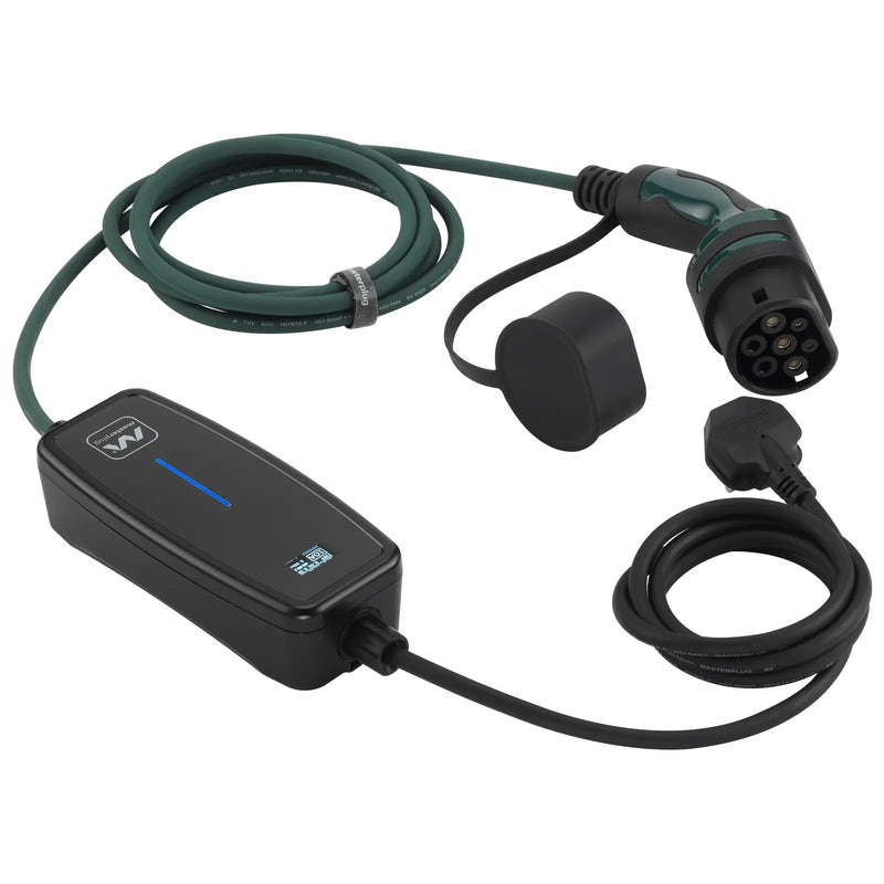 Masterplug EV - Mode 2, 5m Charging Cable, 3 Pin Plug to Type 2