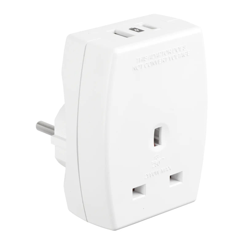 Masterplug Travel - 2 x USB A + C 10.5W, White