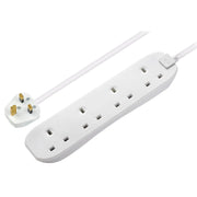Masterplug Basic - 4 Sockets, 1m, 13A, White