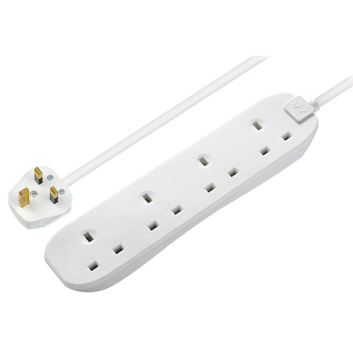 Masterplug Basic - 4 Sockets, 1m, 13A, White