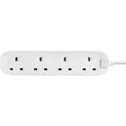 Masterplug Basic - 4 Sockets, 1m, 13A, White