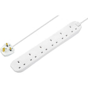 Masterplug Basic - 6 Sockets, 1m, 13A, White