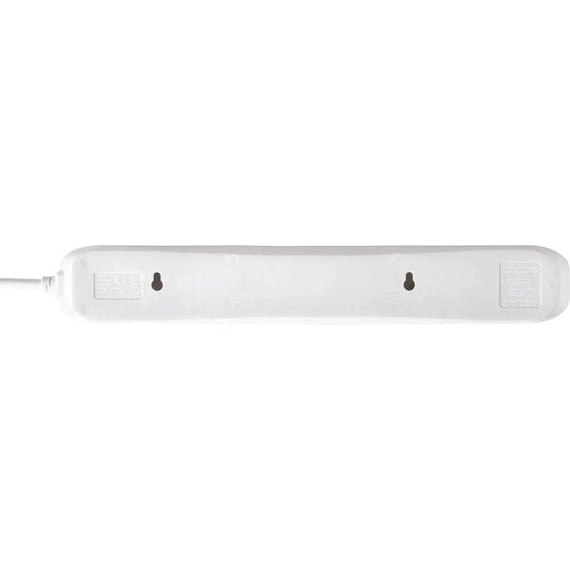 Masterplug Basic - 6 Sockets, 2m, 13A, White