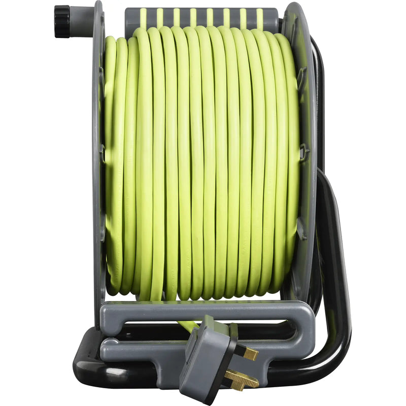 Masterplug Pro XT - 50m, 4 Sockets, 13A, Grey + Green