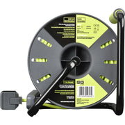 Masterplug Pro XT - 50m, 4 Sockets, 13A, Grey + Green