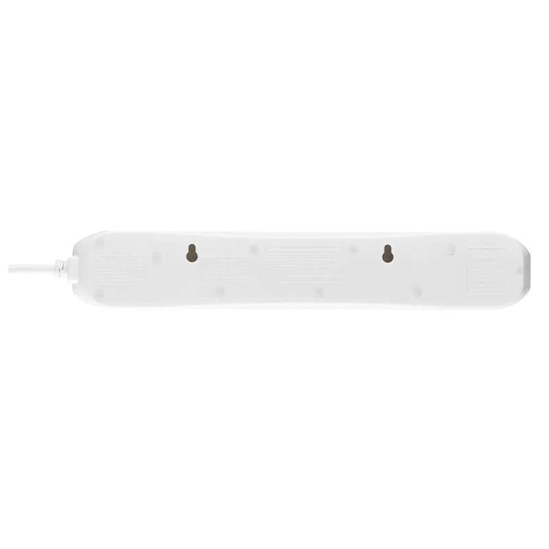 Masterplug Surge - 4 Sockets, 2m, 13A, White