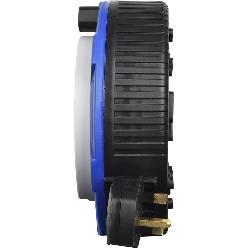 Masterplug Work - 4m, 2 Sockets, 13A, Blue
