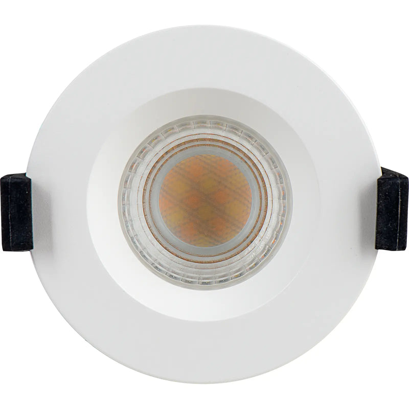 Luceco Elite - FType Elite Fire Rated Downlight 4W/6W 690lm Power Change with 4Colour CCT 2700, 3000, 4000K, 6000K Dimmable IP65 White - Regressed - 10 pack