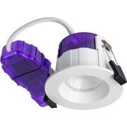 Luceco Ftype Ultra Fire Rated Downlight 4W/6W 750lm Power Change & 4Colour CCT 2700K, 3000K, 4000K, 6000K Dimmable IP65 White - Regressed