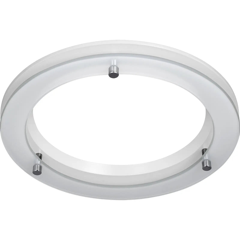 Luceco Platinum White + Dropped Glass Halo Bezel