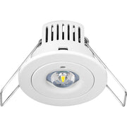 Luceco Standard Recessed - Tempus emergency downlight recessed 120 lumens with corridor optic