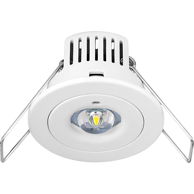 Luceco Standard Recessed - Tempus emergency downlight recessed 120 lumens with corridor optic