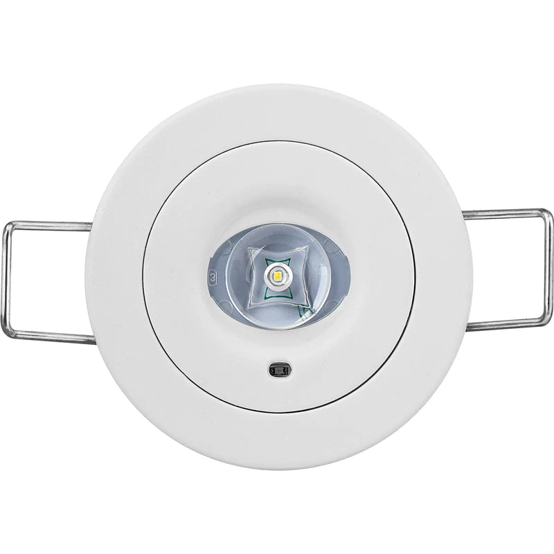 Luceco Standard Recessed - Tempus emergency downlight recessed 120 lumens with corridor optic