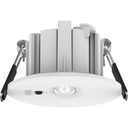 Luceco Tempus Dali Recessed Downlight, 3hr, 3W, 220lm, White with Open Area and Corridor Optic