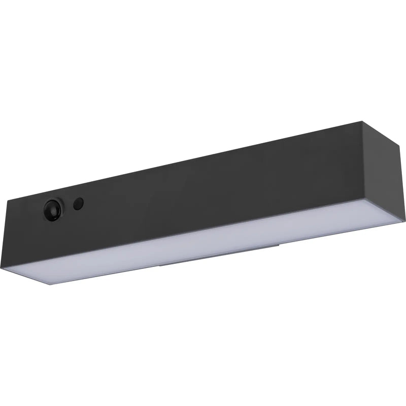 Luceco Decorative Brick - Era Decorative Outdoor Solar Brick Wall Light with PIR Motion Sensor, LED Exterior Lighting, Slate Grey, IP54, 7W, 1000lm, 3000K