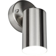 Luceco Stainless Steel - Stainless steel single head adjustable wall light 300 lumens warm white colour temp