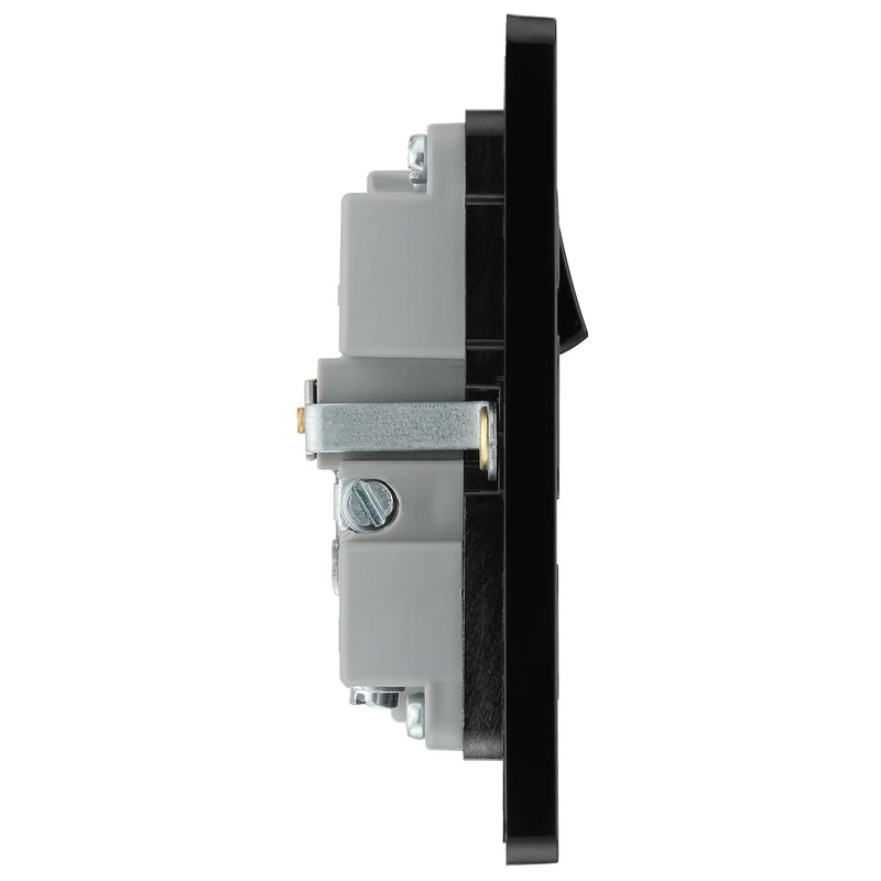 BG Electrical Evolve Matt Blue - Single, switched, single pole, with 2 x USB A