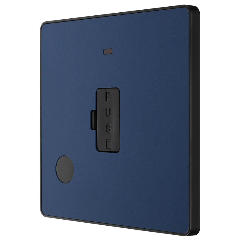 BG Electrical Evolve Matt Blue - Unswitched and fused