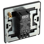 BG Electrical Evolve Matt Blue - Single, 2 way push 200W