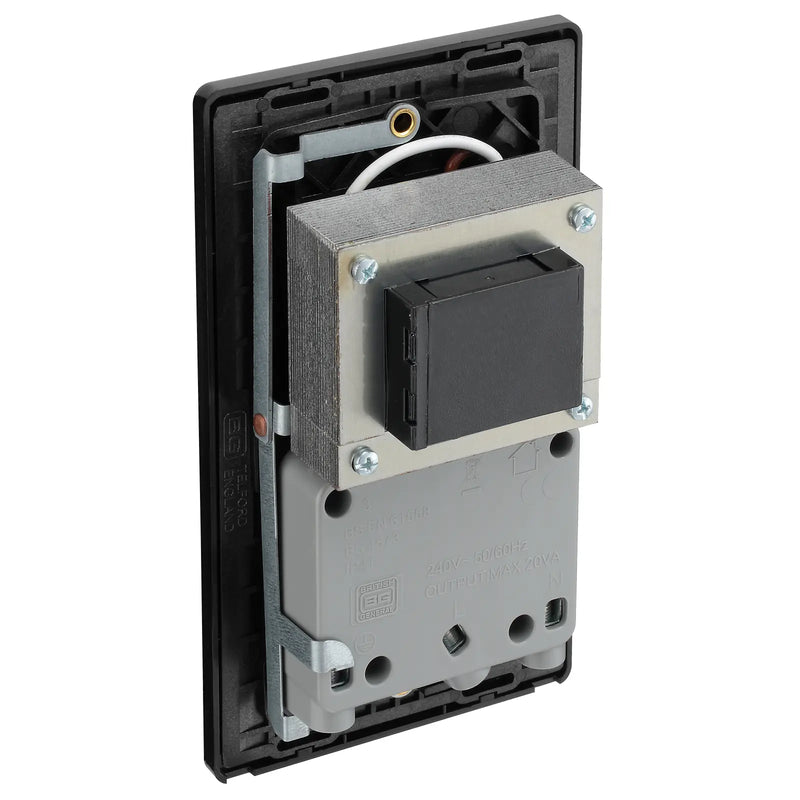 BG Electrical Evolve Matt Blue - 115/240V dual voltage shaver socket