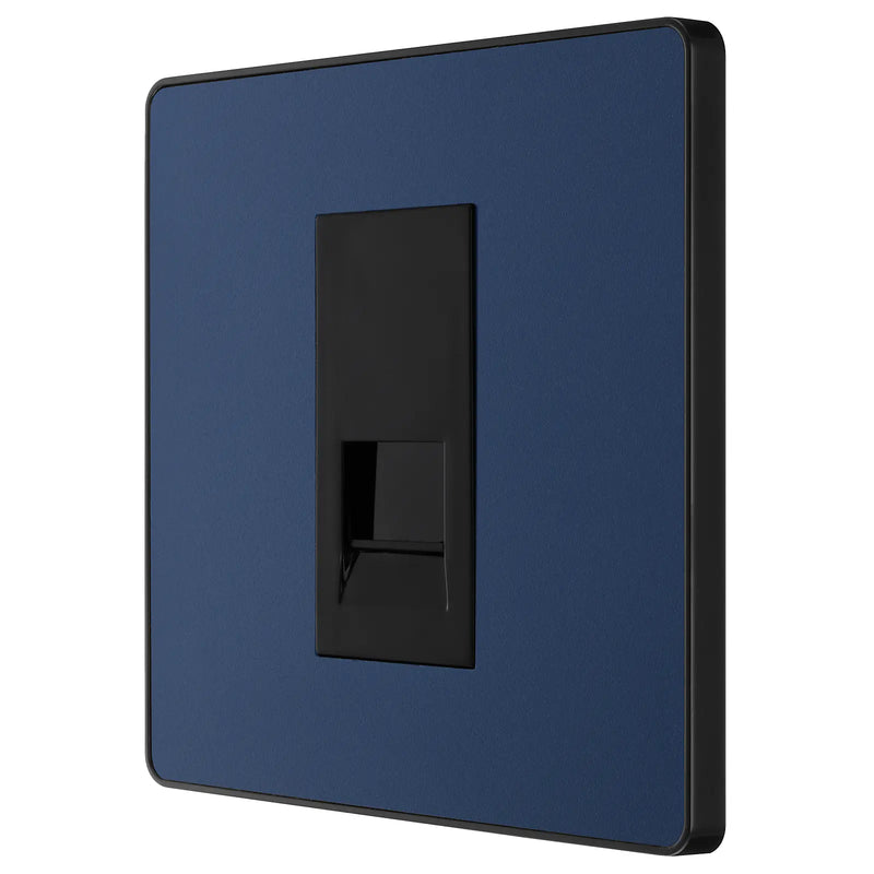 BG Electrical Evolve Matt Blue - Single, telephone socket, master