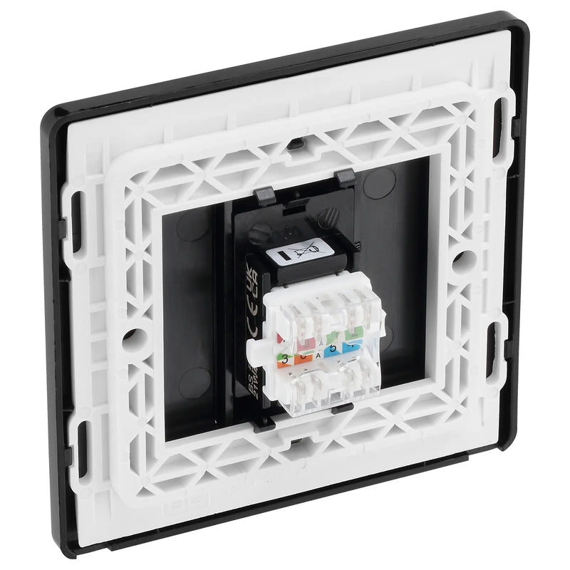 BG Electrical Evolve Matt Blue - Single, RJ45 telephone socket