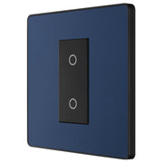 BG Electrical Evolve Matt Blue - Single, 2 way touch, 200W, secondary