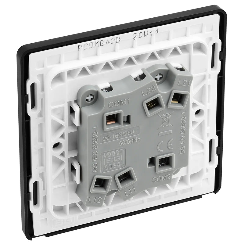 BG Electrical Evolve Matt Grey - Double, 2 way switch