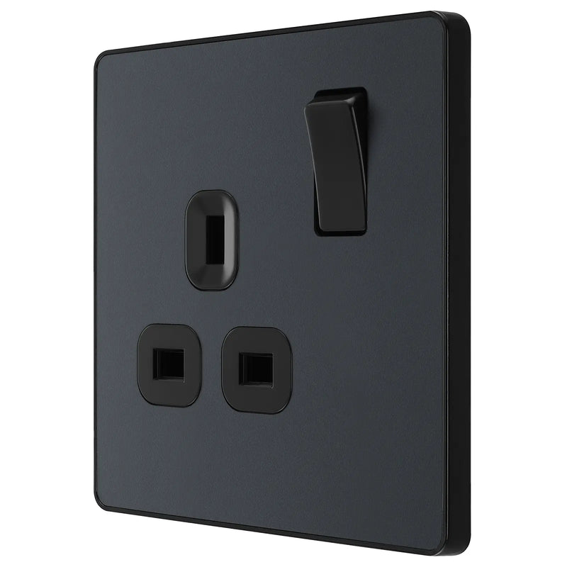 BG Electrical Evolve Matt Grey - Single, switched, single pole