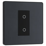 BG Electrical Evolve Matt Grey - Single, 2 way touch, 200W, master