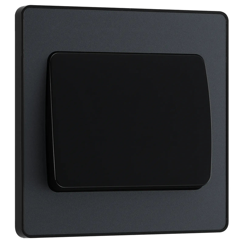 BG Electrical Evolve Matt Grey - Single, 2 way switch, wide rocker