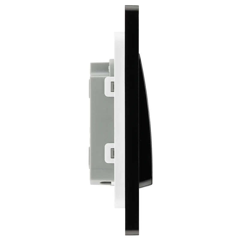 BG Electrical Evolve Matt Grey - Single, 2 way switch, wide rocker