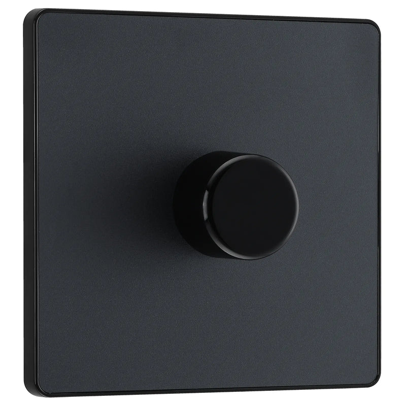 BG Electrical Evolve Matt Grey - Single, 2 way push 200W