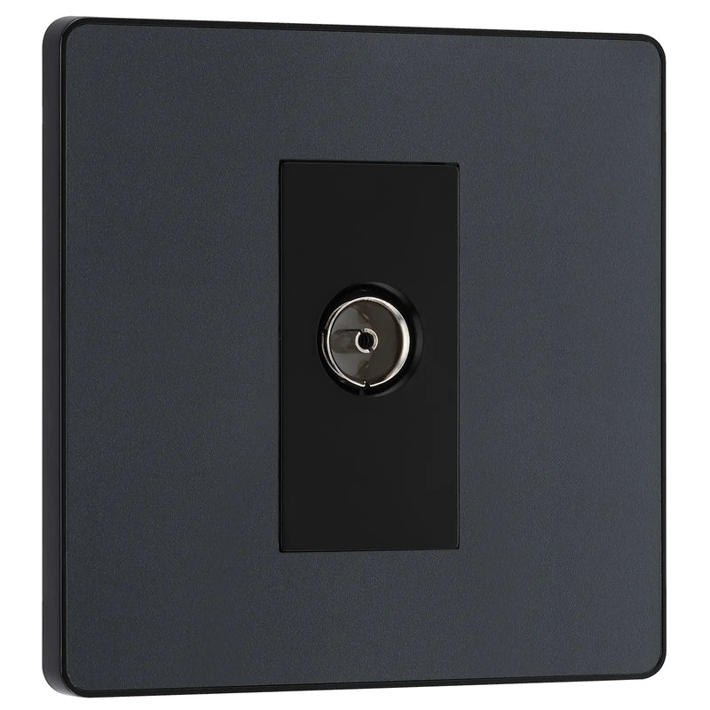 BG Electrical Evolve Matt Grey - Single, co-axial