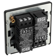 BG Electrical Evolve Matt Grey - Double, 2 way push 200W