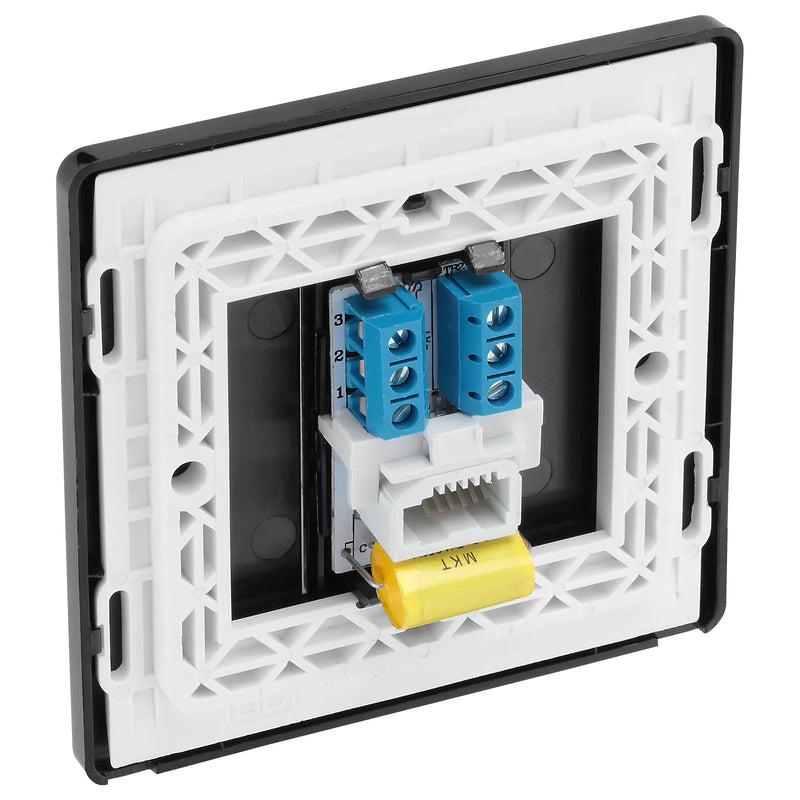 BG Electrical Evolve Matt Grey - Single, telephone socket, master
