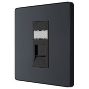 BG Electrical Evolve Matt Grey - Single, RJ45 telephone socket