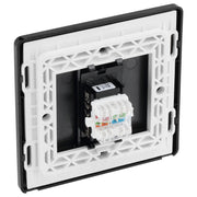 BG Electrical Evolve Matt Grey - Single, RJ45 telephone socket