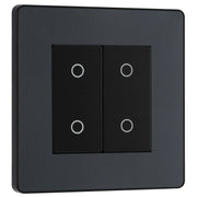 BG Electrical Evolve Matt Grey - Double, 2 way touch, 200W, secondary