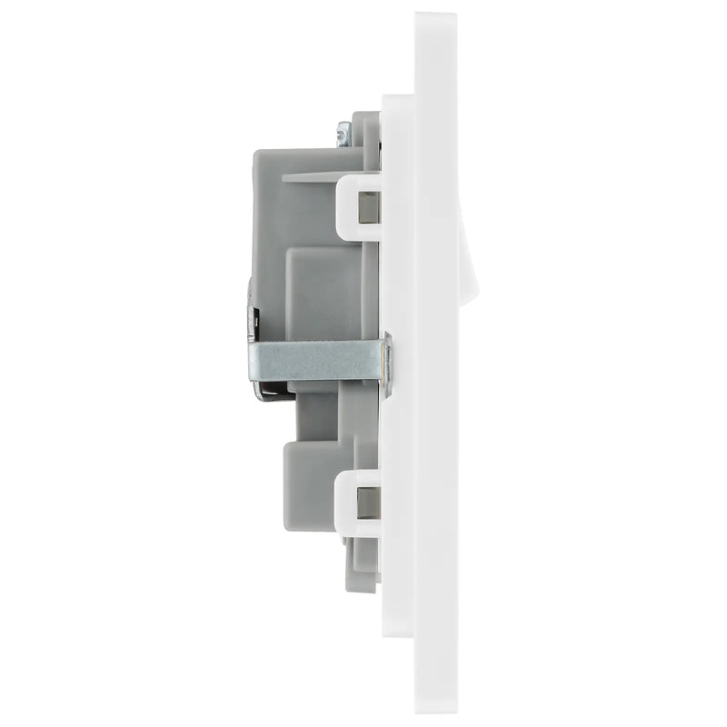 BG Electrical Evolve Pearlescent White - Double, switched, single pole